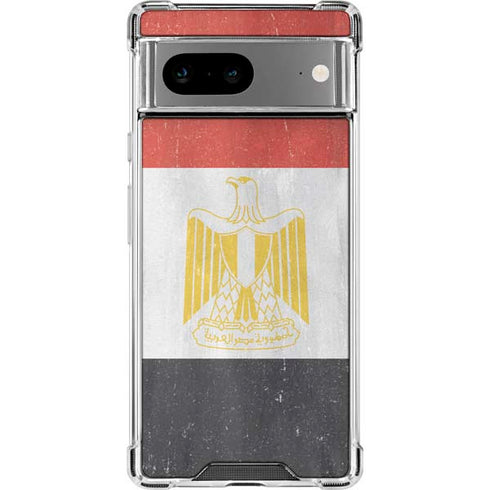 Egypt Flag Distressed Google Pixel 8a Clear Case